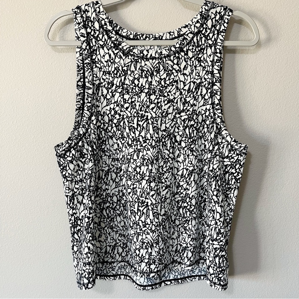 Lululemon Women’s Sole Training Tank Ice Breaker White Black Size 6 Running